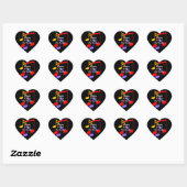 100th Birthday Music Notes  Heart Sticker ハートシール (シート)