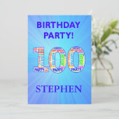 100th Birthday Partyへの招待の追加 招待状 (スタンド正面)