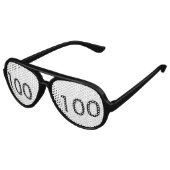 100th Birthday Partyシェード アビエーターサングラス (アングル)