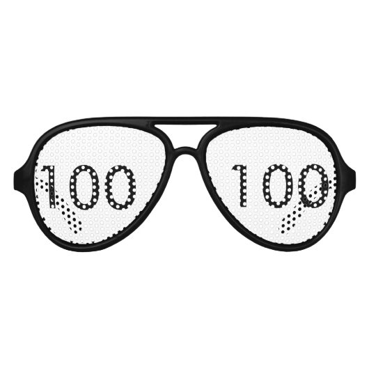 100th Birthday Partyシェード アビエーターサングラス (正面)