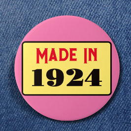 100th Birthday party 1924 90生まれピン 缶バッジ