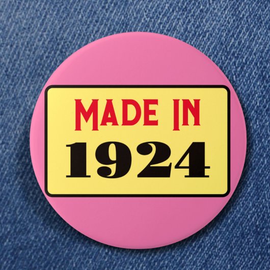 100th Birthday party 1924 90生まれピン 缶バッジ