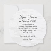 100th Birthday Party Clock On Whitewashed Wood (裏面)