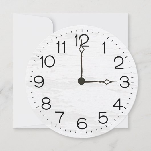 100th Birthday Party Clock On Whitewashed Wood (正面)