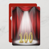 100th Birthday Party in spotlight 招待状 (正面/裏面)