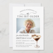 100th Birthday Party Photo Espresso Martini 招待状 (正面)