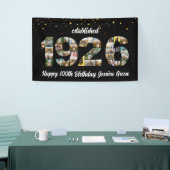 100th Birthday Photo Collage Established 1926 横断幕 (トレードショー)