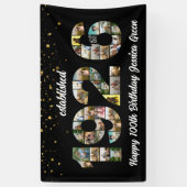 100th Birthday Photo Collage Established 1926 横断幕 (縦)