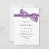 100th Centenarian Bow & Ribbon Birthday 招待状 (正面)