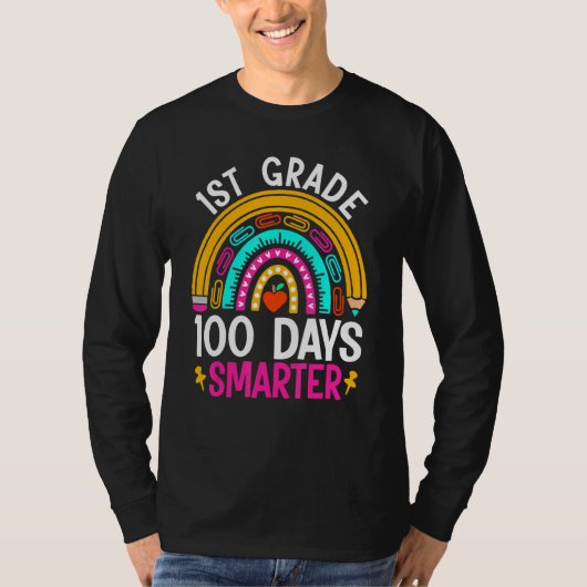 100th Day Of 1st Grade Teacher Kids 100 Days Smart Tシャツ (正面)