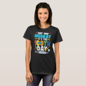 100th Day of School先生キッズお尻お尻hooray i Tシャツ (正面フル)