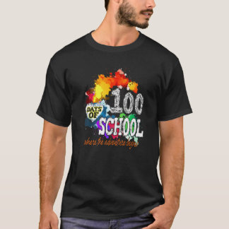 100th Day of School先生キッズハッピー100日B Tシャツ