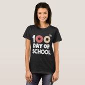 100th Day of School先生ドーナツ100日 Tシャツ (正面フル)