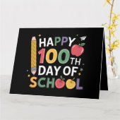 100th Day of School先生ハッピー100日 カード (黄色い花)