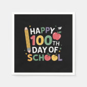 100th Day of School先生ハッピー100日 スタンダードカクテルナプキン (正面)