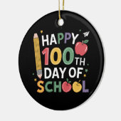 100th Day of School先生ハッピー100日 セラミックオーナメント (左)