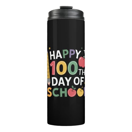 100th Day of School先生ハッピー100日 タンブラー (正面)