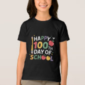 100th Day of School先生ハッピー100日 トライブレンドＴシャツ (正面)