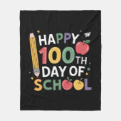 100th Day of School先生ハッピー100日 フリースブランケット (正面)