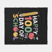 100th Day of School先生ハッピー100日 フリースブランケット (正面(横))