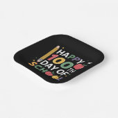 100th Day of School先生ハッピー100日 ペーパープレート (傾斜あり)