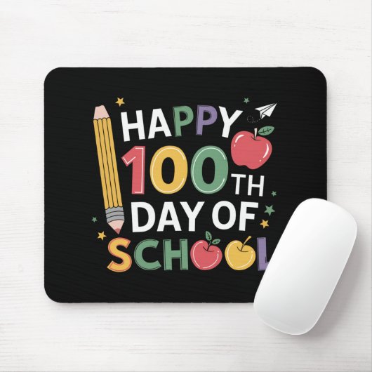 100th Day of School先生ハッピー100日 マウスパッド (マウス)