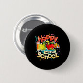 100th Day Of School先生レインボー100日 頭が切れる 缶バッジ (正面&裏面)