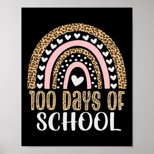 100th Day Of School先生100日レインボーレオパ ポスター (正面)