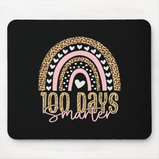 100th Day Of School先生100日レインボーレオパ マウスパッド (正面)