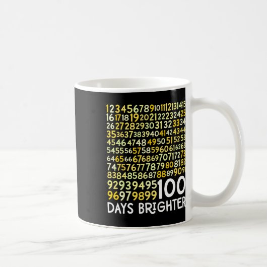 100th Day Of School先生100日明るい数学 コーヒーマグカップ (右)