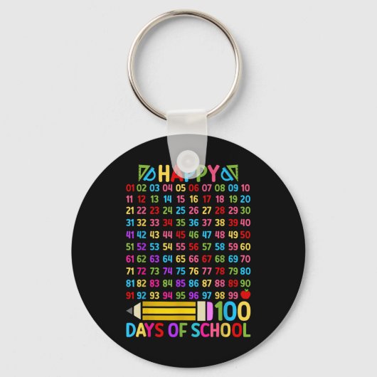 100th Day Of School先生100日算数 キーホルダー (正面)