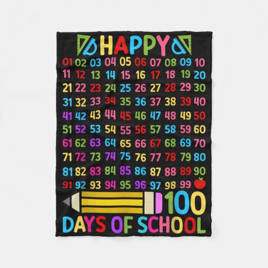 100th Day Of School先生100日算数 フリースブランケット (正面)