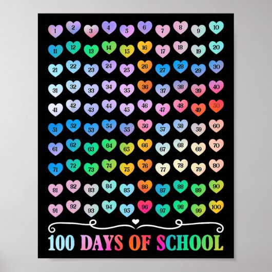 100th Day Of School先生100日算数 ポスター (正面)