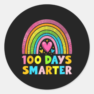 100th Day Of School先生100日頭が切れる Rainb ラウンドシール