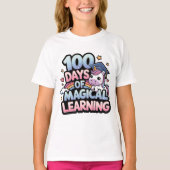 100th Day of School – ユニコーンとレインボー Tシャツ (正面)
