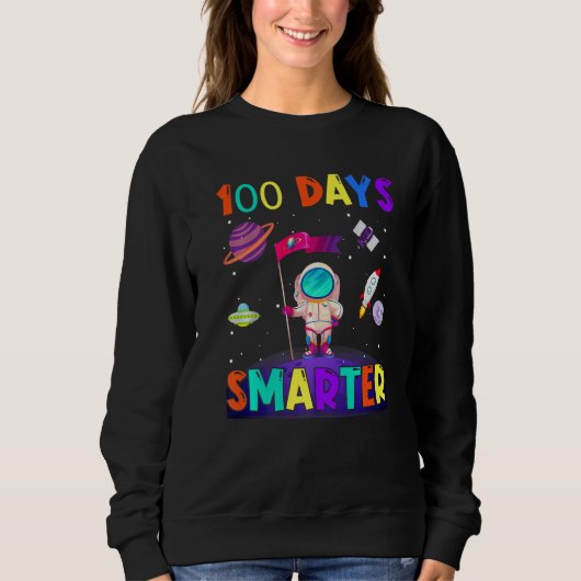 100th Day Of School 100 Days Smarter Books Space A スウェットシャツ (正面)