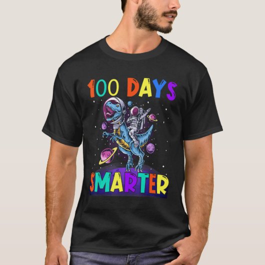 100th Day Of School 100 Days Smarter Books Space A Tシャツ (正面)