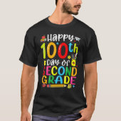 100th Day Of School 2nd Grade Teacher Student 100  Tシャツ (正面)