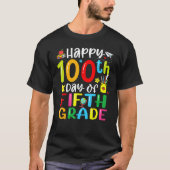 100th Day Of School 5th Fifth Grade Teacher Studen Tシャツ (正面)