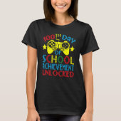 100th Day Of School Achievement Unlocked Gaming  B Tシャツ (正面)