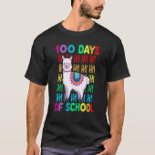 100th Day Of School Animal Llama Happy 100th Day K Tシャツ (正面)