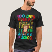 100th Day Of School Animal Monkey  Happy 100th Day Tシャツ (正面)