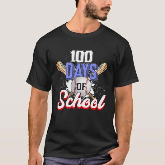 100th Day of School Baseball for Teacher Student Tシャツ (正面)