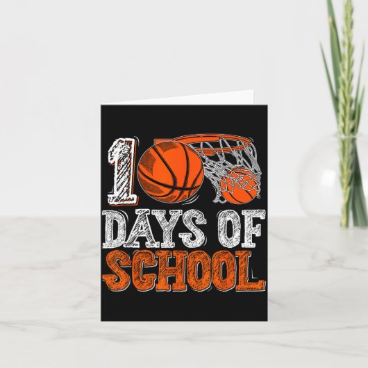 100th Day Of School Basketball Kids 100 Days Of Sc カード (正面)
