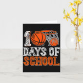 100th Day Of School Basketball Kids 100 Days Of Sc カード (黄色い花)