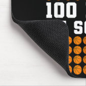 100th Day Of School Basketball Kids 100 Days Of Sc マウスパッド (コーナー)