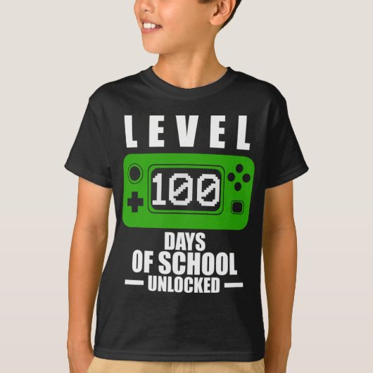 100th Day of School Boys 100日のゲーム Tシャツ (正面)