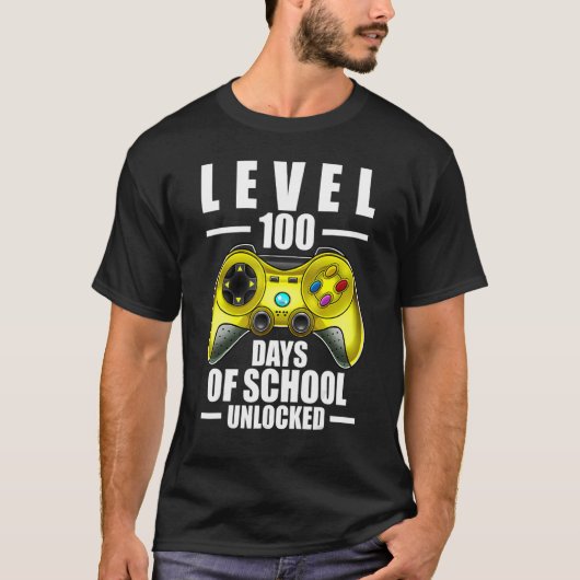 100th Day Of School Boys 100 Days Of School Gaming Tシャツ (正面)