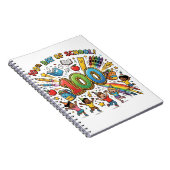 100th Day of School Colorful Celebration Design – ノートブック (右側)