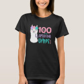 100th Day Of School Colourful Llama Happy 100 Llam Tシャツ (正面)